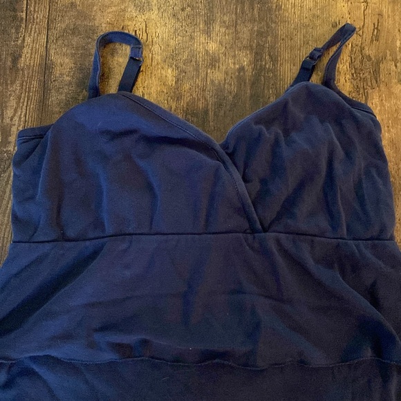 Thyme Maternity Nursing Top, Navy Blue layered - Picture 4 of 7